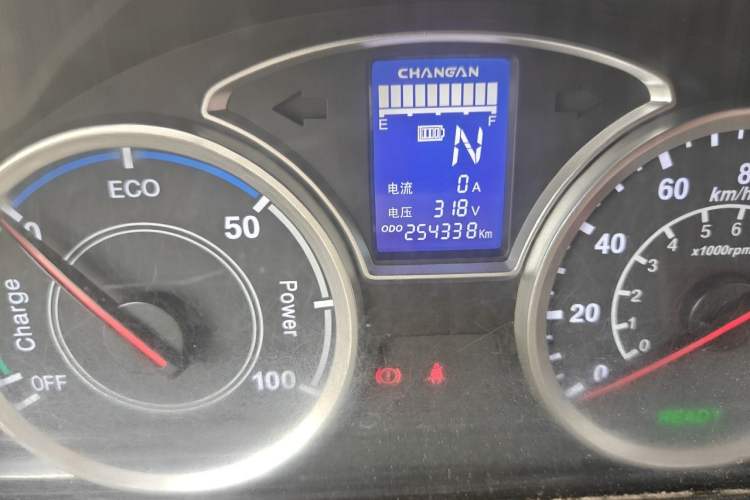 Used CHANGAN KAICHENG Star 9EV 2022 Pure Electric 7-Seater Bus 60kW Odometer Close Up