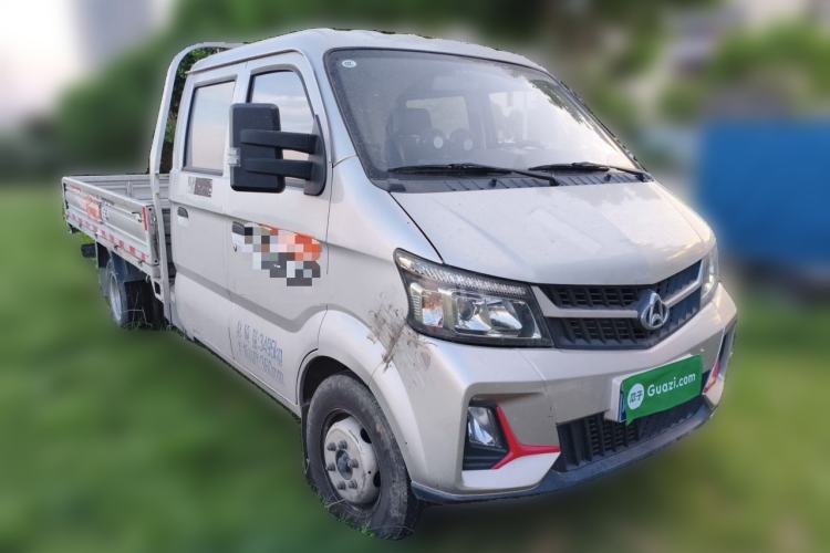 Used CHANGAN KUAYUE Wang X5 2021 1.6L Gasoline Standard Edition Double Cab with Dual Rear Wheels 3050mm Cargo Bed DAM16KR Front Right 45 Deg