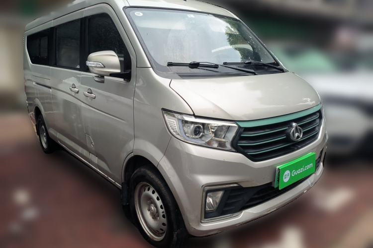 Used CHANGAN KUAYUE Xing V5 EV 2021 Chuanqi 6-Seater Passenger Van with Inovance System Front Right 45 Deg