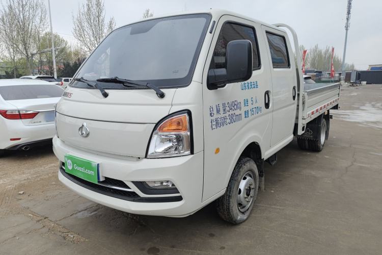 Used CHANGAN KUAYUE Zhe D5 2021 1.6L Standard Edition Double-Cab Flatbed with Dual Rear Wheels 3050mm Cargo Bed DAM16KL Front Left 45 Deg