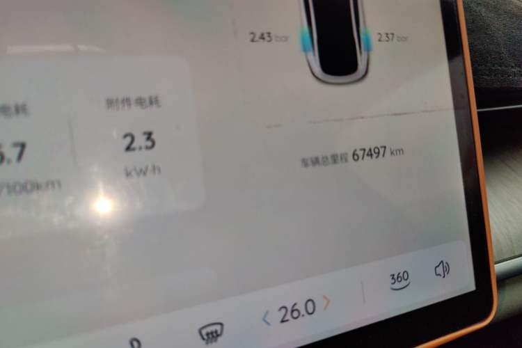 Used CHANGAN NEVO A07 2024 All-Electric "True Fragrance" Edition 710 Flagship Model Odometer Close Up