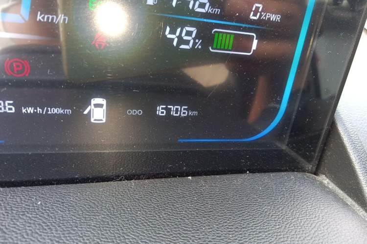 Used CHANGAN NEVO Lumin 2023 301km Honey Dew Edition Odometer Close Up