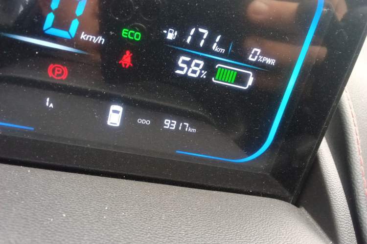 Used CHANGAN NEVO Lumin 2023 301km Honey Dew Edition Odometer Close Up