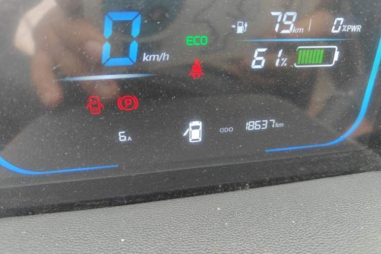 Used CHANGAN NEVO Lumin 2024 130km Qingyue Version Odometer Close Up