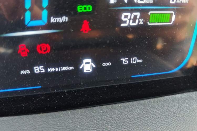Used CHANGAN NEVO Lumin 2024 130km Qingyue Version Odometer Close Up