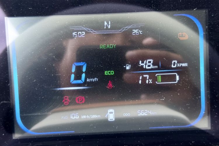 Used CHANGAN NEVO Lumin 2025 301km Honey Dew Edition Odometer Close Up