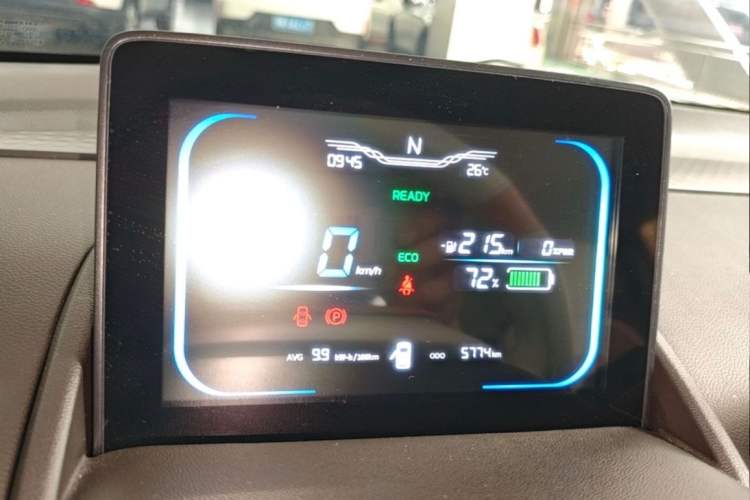 Used CHANGAN NEVO Lumin 2025 301km Honey Dew Edition Odometer Close Up