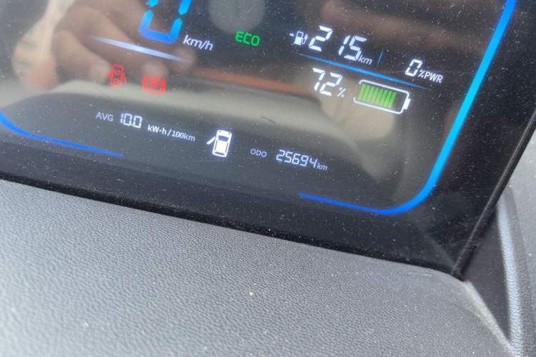 Used CHANGAN NEVO Lumin 2025 301km Honey Dew Edition Odometer Close Up