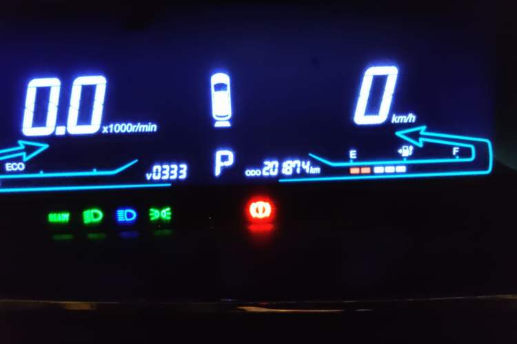Used CHANGAN OSHAN A600EV 2018 EV model Odometer Close Up