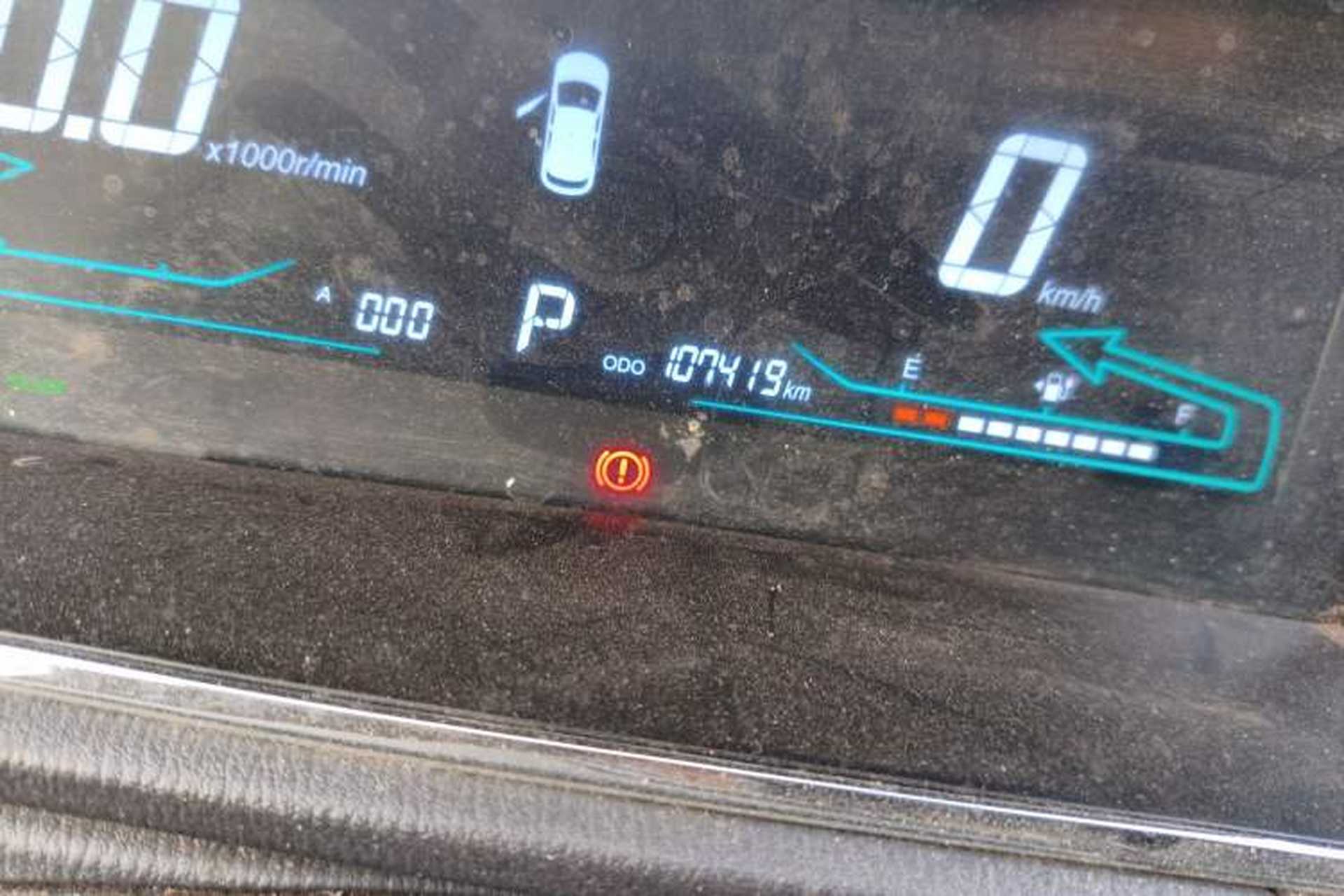 Used CHANGAN OSHAN A600EV 2018 EV model Odometer Close Up