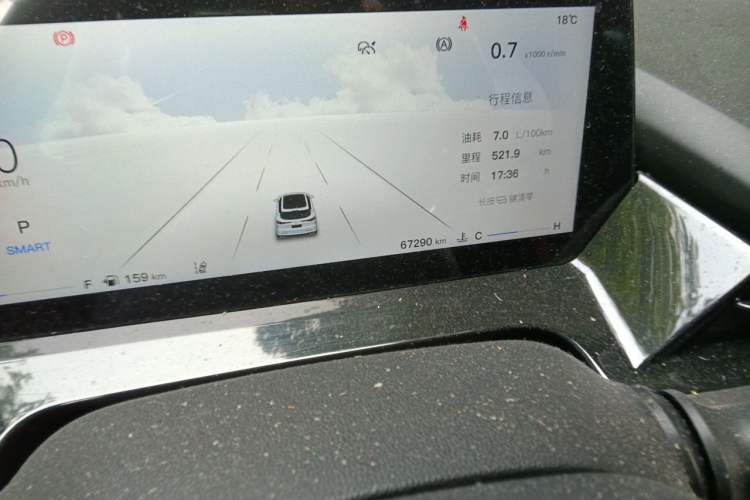 Used CHANGAN OSHAN Z6 2022 Blue Whale 1.5T DCT Smart Edition Odometer Close Up