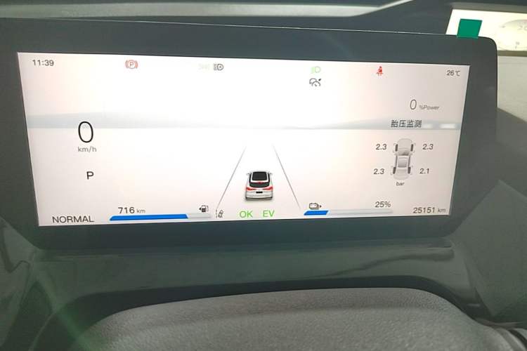 Used CHANGAN OSHAN Z6 New Energy 2023 ZhiDian iDD 150KM Flagship PLUS Smart Parking Edition Instrument Cluster
