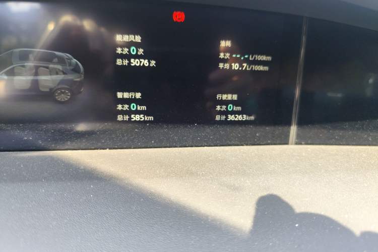 Used CHANGAN UNI-K 2021 2.0T All-Wheel Drive Prestige Version Odometer Close Up