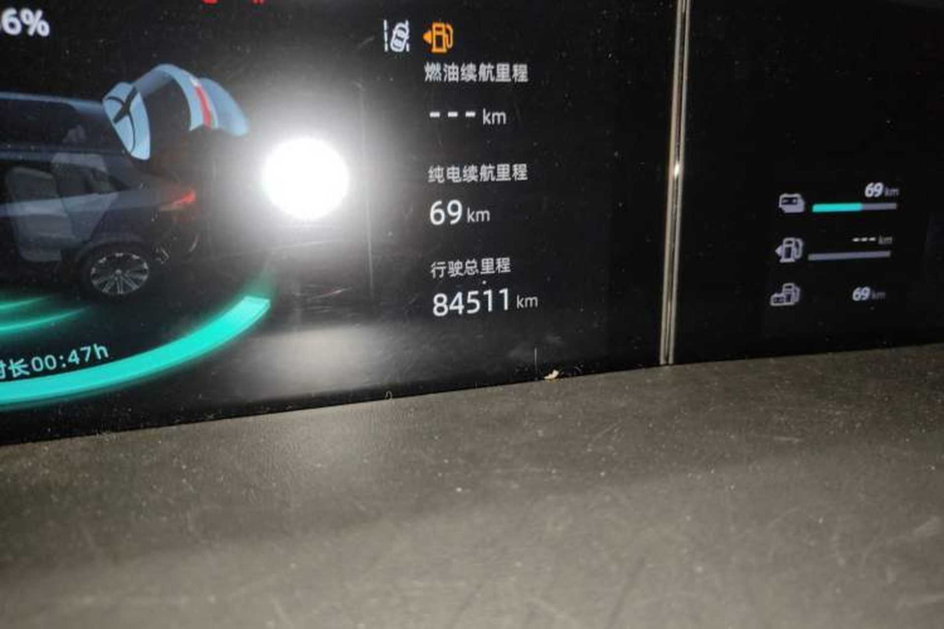 Used CHANGAN UNI-K iDD 2022 Blue Whale iDD 130km 1.5T Prestige Model Odometer Close Up