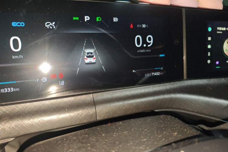 Used CHANGAN UNI-T 2022 2.0T Prestige Version Odometer Close Up