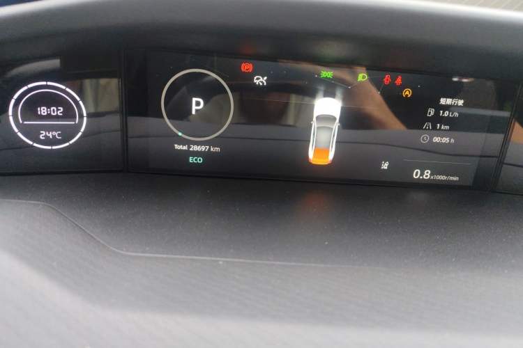 Used CHANGAN UNI-V 2022 1.5T Sport Edition Odometer Close Up
