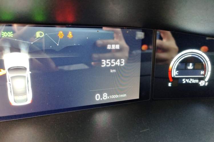 Used CHANGAN UNI-V 2022 1.5T Sport Edition Odometer Close Up