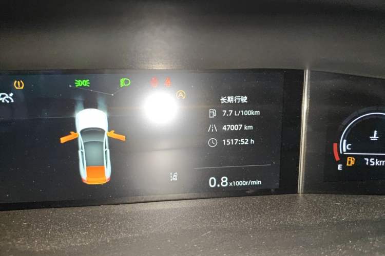 Used CHANGAN UNI-V 2022 1.5T Prestige Version Odometer Close Up