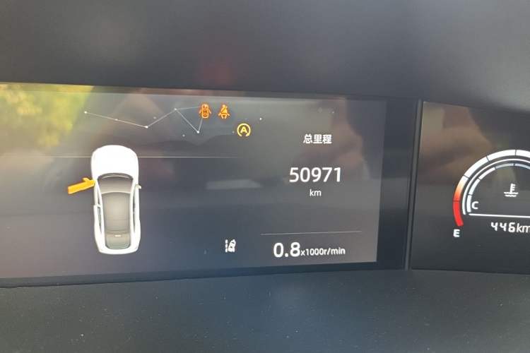 Used CHANGAN UNI-V 2022 1.5T Prestige Version Odometer Close Up