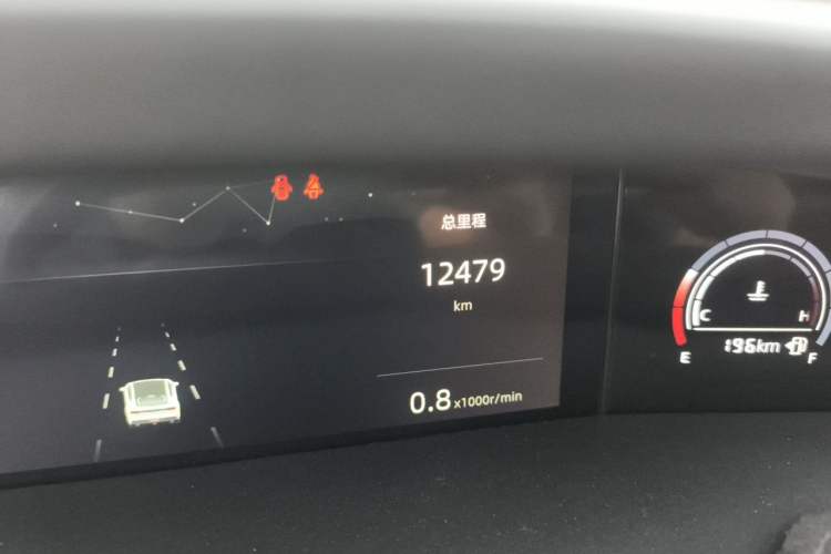 Used CHANGAN UNI-V 2022 1.5T Prestige Version Odometer Close Up