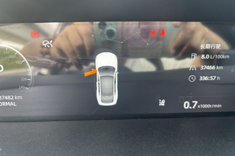 Used CHANGAN UNI-V 2023 1.5T Prestige Model Odometer Close Up