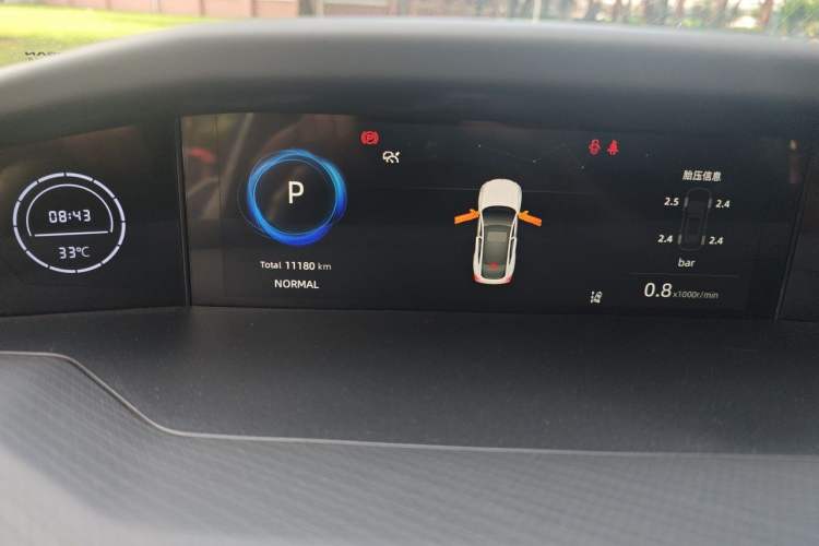 Used CHANGAN UNI-V 2023 1.5T Premium Model Odometer Close Up