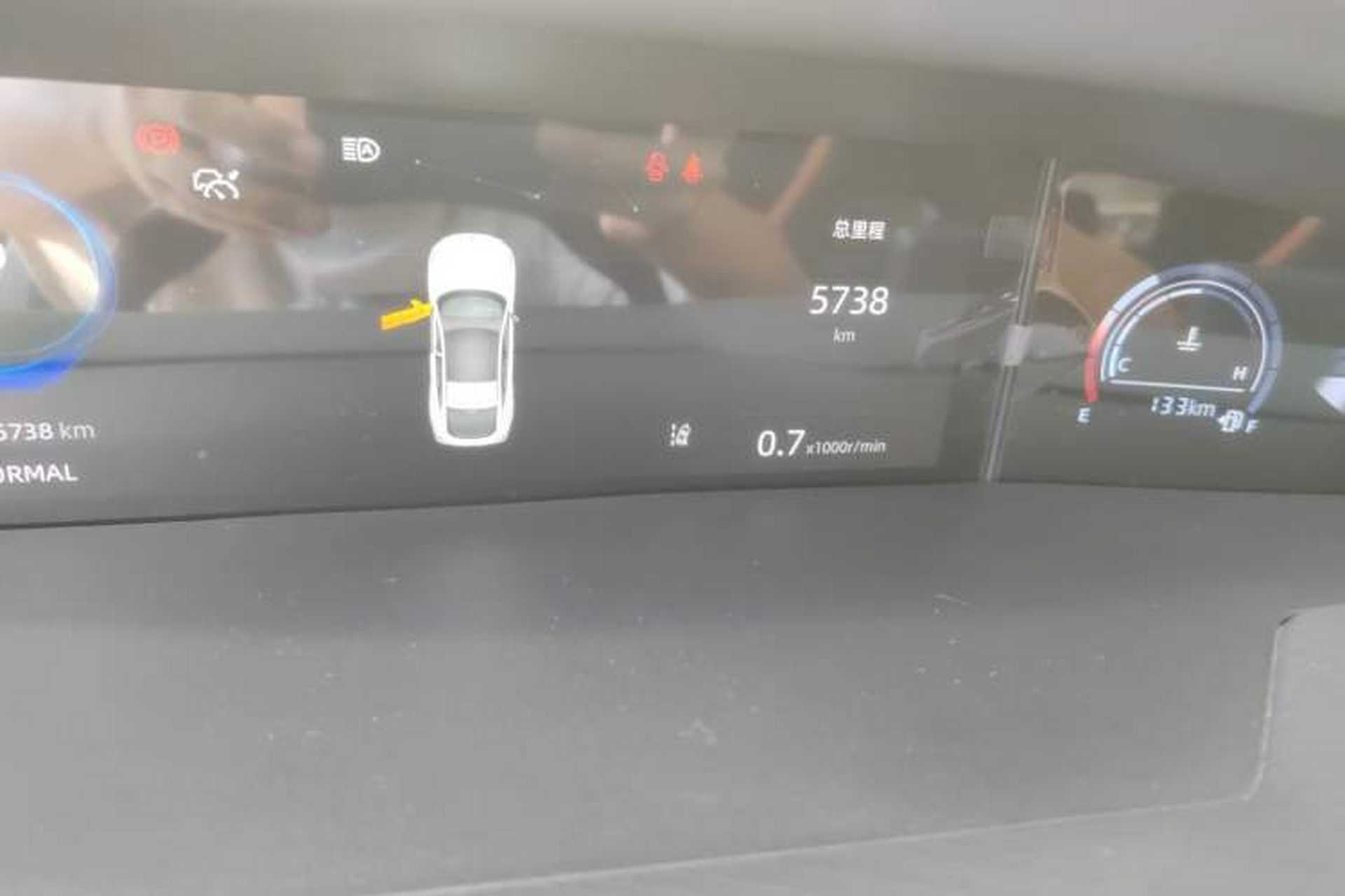 Used CHANGAN UNI-V 2024 1.5T Prestige Sport Edition Odometer Close Up