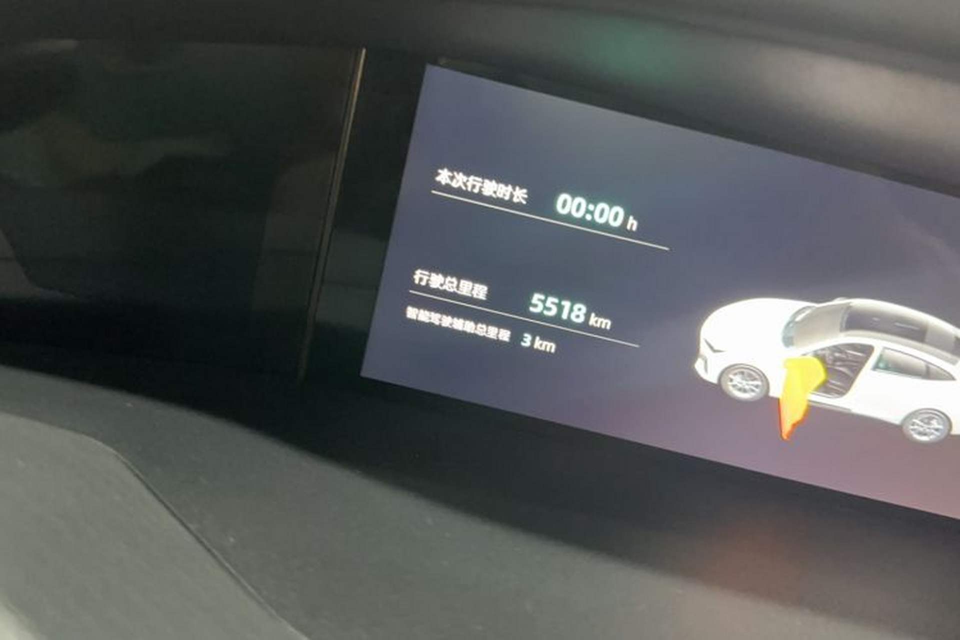 Used CHANGAN UNI-V iDD 2023 ZhiDian iDD 1.5T 113km ZhiKu Model Odometer Close Up