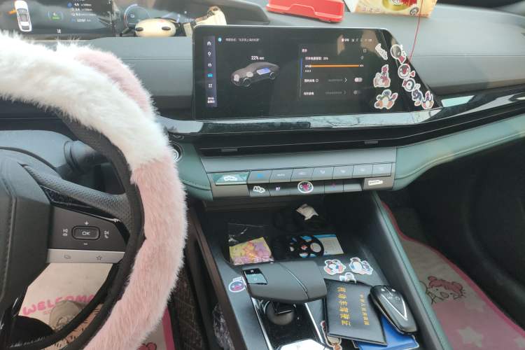 Used CHANGAN UNI-V iDD 2024 Blue Whale Smart Electric iDD 136km ZhiKu Model Audio And AC Panel