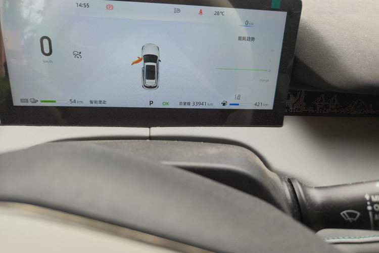 Used CHANGAN UNI-Z New Energy 2024 Blue Whale Smart Electric iDD 125km Excellence Model Odometer Close Up