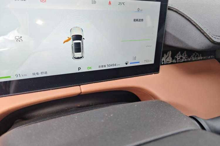 Used CHANGAN UNI-Z New Energy 2024 Blue Whale Smart Electric iDD 125km Excellence Model Odometer Close Up
