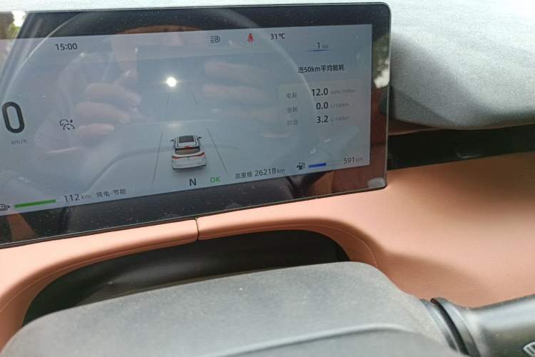 Used CHANGAN UNI-Z New Energy 2024 Blue Whale Smart Electric iDD 125km Beyond Edition Odometer Close Up