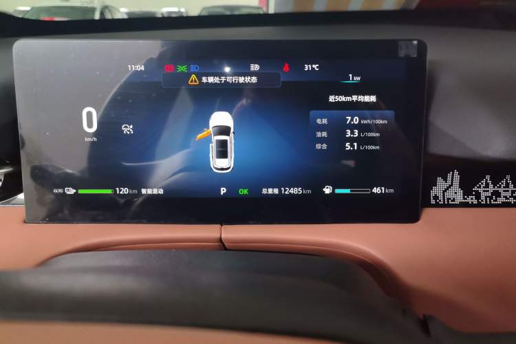 Used CHANGAN UNI-Z New Energy 2024 Blue Whale Smart Electric iDD 125km Excellence Model Odometer Close Up