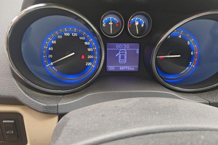 Used Chery E3 2013 1.5L Manual ZhiShang Model Odometer Close Up