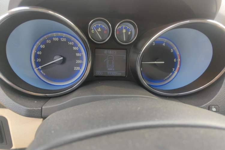 Used Chery E3 2013 1.5L Manual ZhiShang Model Odometer Close Up