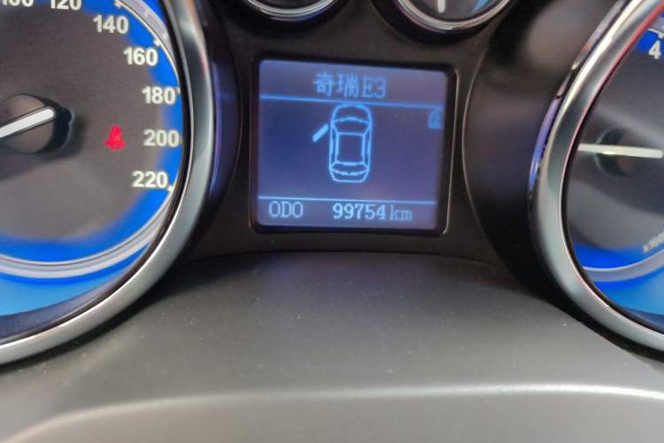 Used Chery E3 2013 1.5L Manual ZhiShang Model Odometer Close Up
