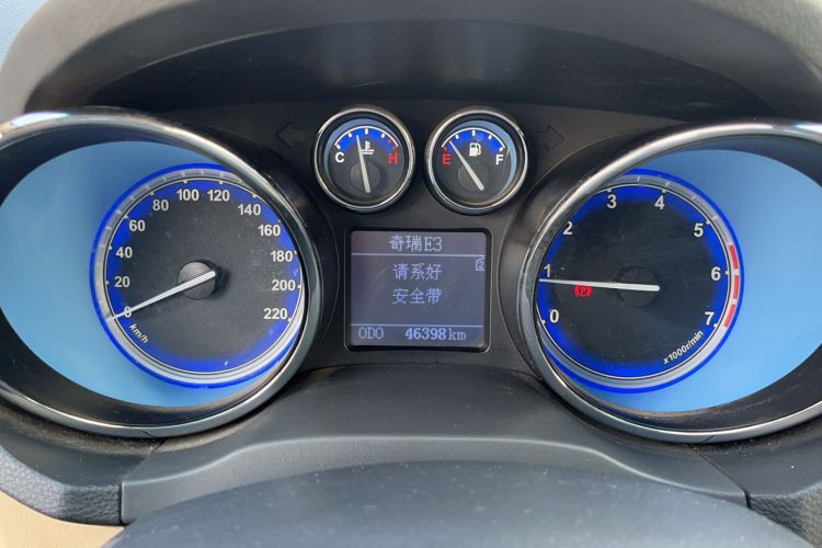 Used Chery E3 2013 1.5L Manual ZhiShang Model Odometer Close Up