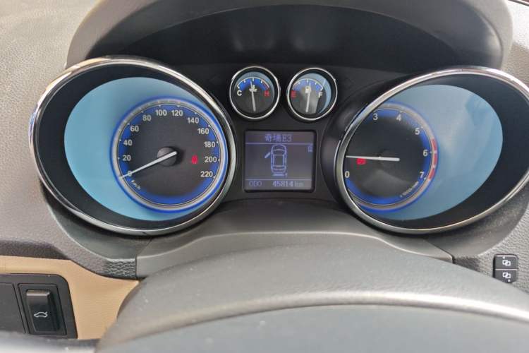 Used Chery E3 2013 1.5L Manual ZhiShang Model Odometer Close Up