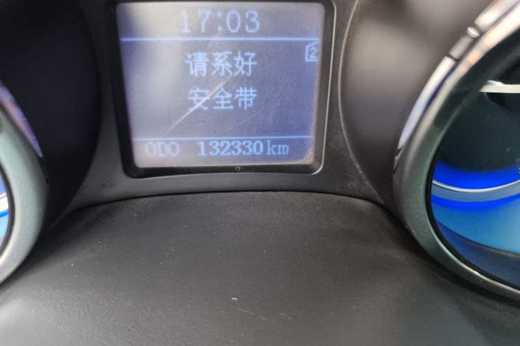 Used Chery E3 2013 1.5L Manual ZhiShang Model Odometer Close Up