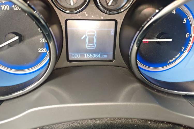 Used Chery E3 2013 1.5L Manual ZhiShang Model Odometer Close Up