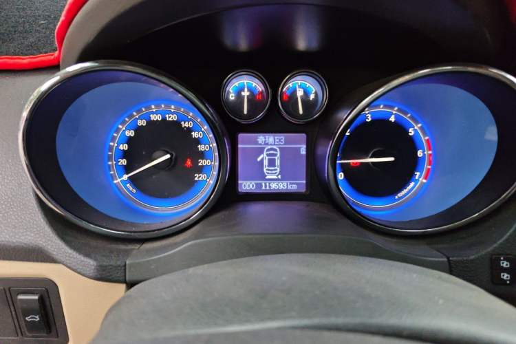 Used Chery E3 2013 1.5L Manual ZhiShang Model Odometer Close Up