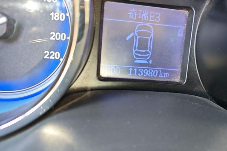 Used Chery E3 2013 1.5L Manual Luxury Model Odometer Close Up