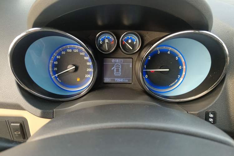Used Chery E3 2013 1.5L Manual ZhiShang Model Odometer Close Up