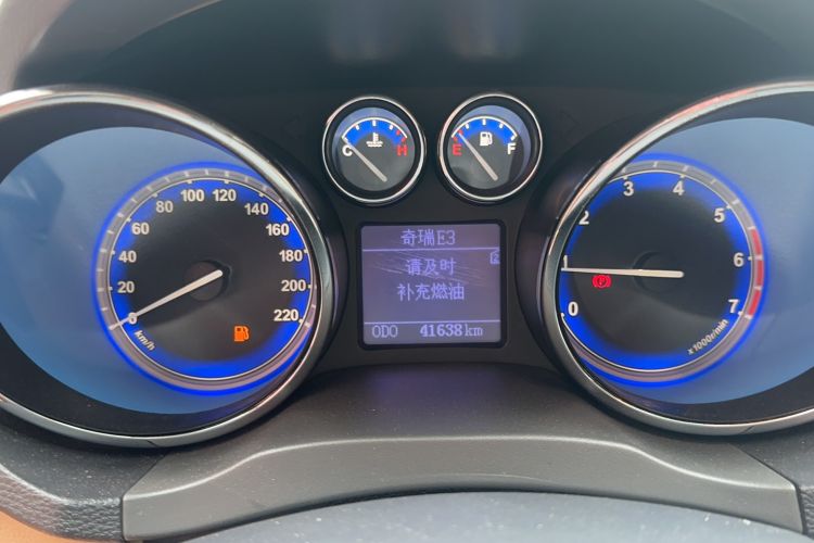 Used Chery E3 2013 1.5L Manual ZhiShang Model Odometer Close Up
