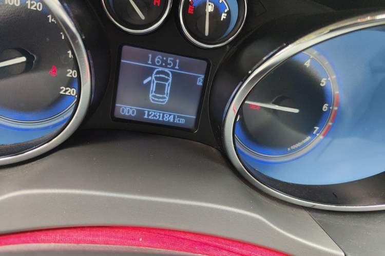 Used Chery E3 2013 1.5L Manual ZhiShang Model Odometer Close Up