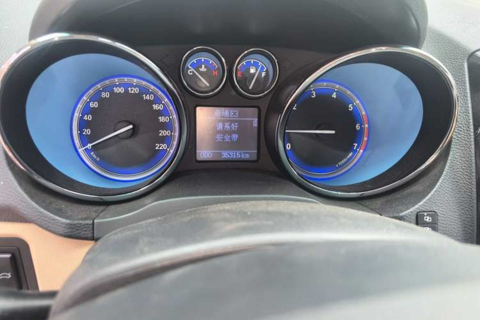 Used Chery E3 2013 1.5L Manual ZhiShang Model Odometer Close Up