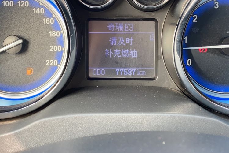 Used Chery E3 2013 1.5L Manual ZhiShang Model Odometer Close Up