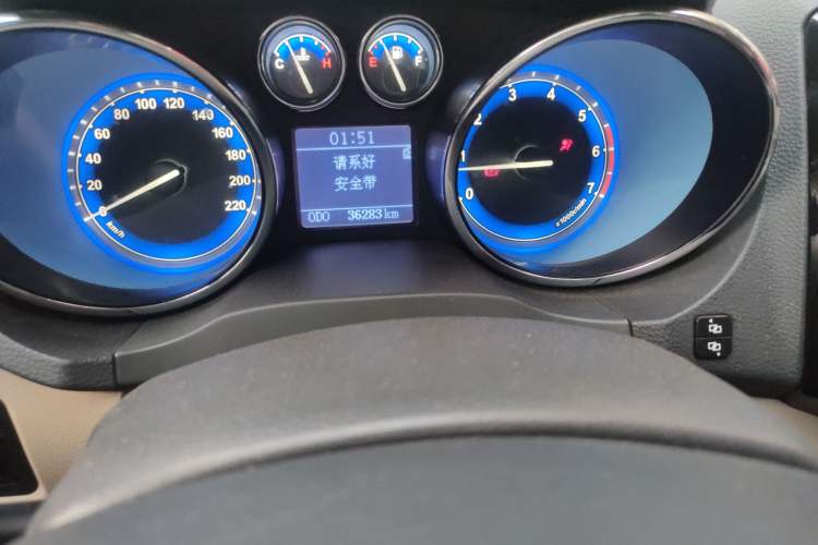 Used Chery E3 2013 1.5L Manual ZhiShang Model Odometer Close Up