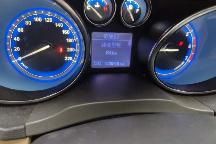 Used Chery E3 2013 1.5L Manual ZhiShang Model Odometer Close Up