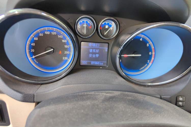 Used Chery E3 2013 1.5L Manual ZhiShang Model Odometer Close Up
